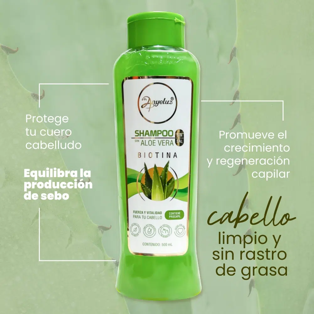 Shampoo loe Vera Anyeluz | Increible Brillo y suavidad
