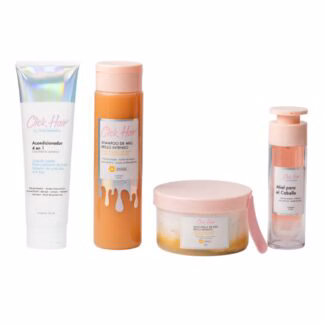 Kit De Miel Ritual De Oro + Acondicionador 4 en 1 Click Hair Hair