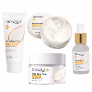 Kit Facial De Arroz Efecto Aclarante Bioaqua - 4 productos