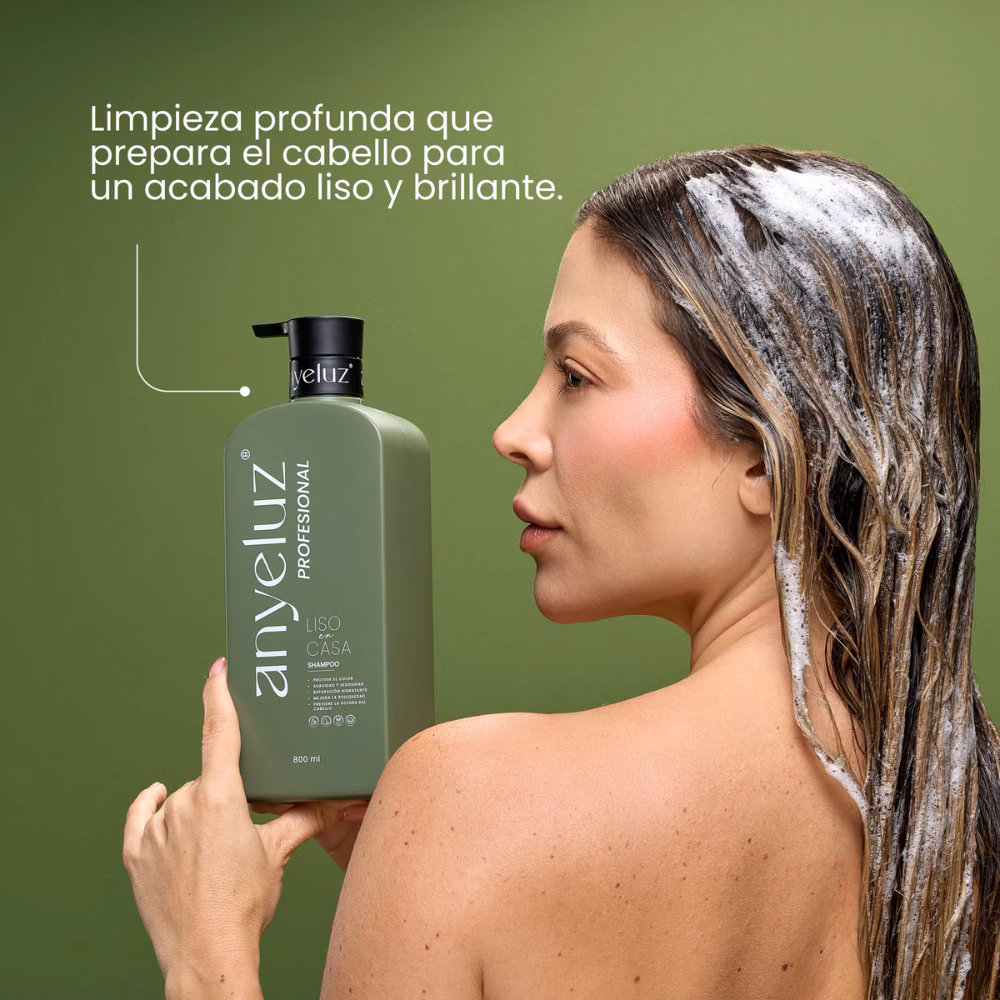 Shampoo Liso en Casa Línea Profesional Anyeluz