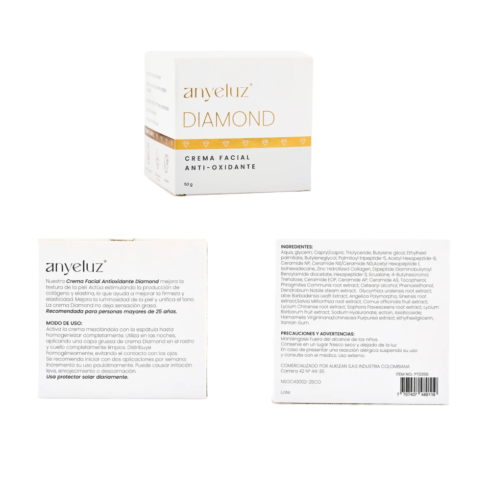 Crema Facial Antioxidante Diamond Anyeluz