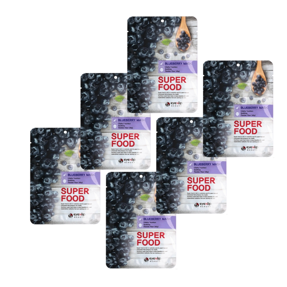Kit X6 Eyenlip Super Food Blueberry Mask